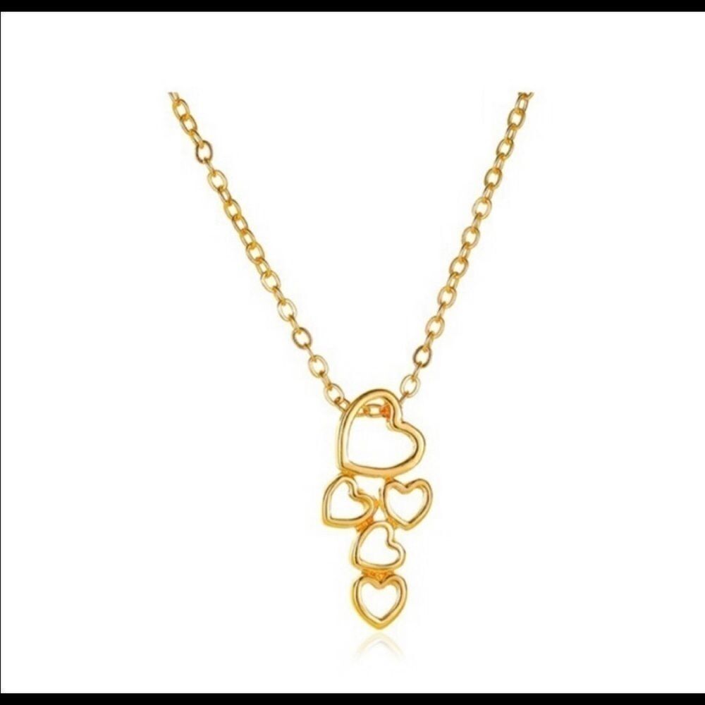 Necklace Heart pendant Zinc alloy Electroplated